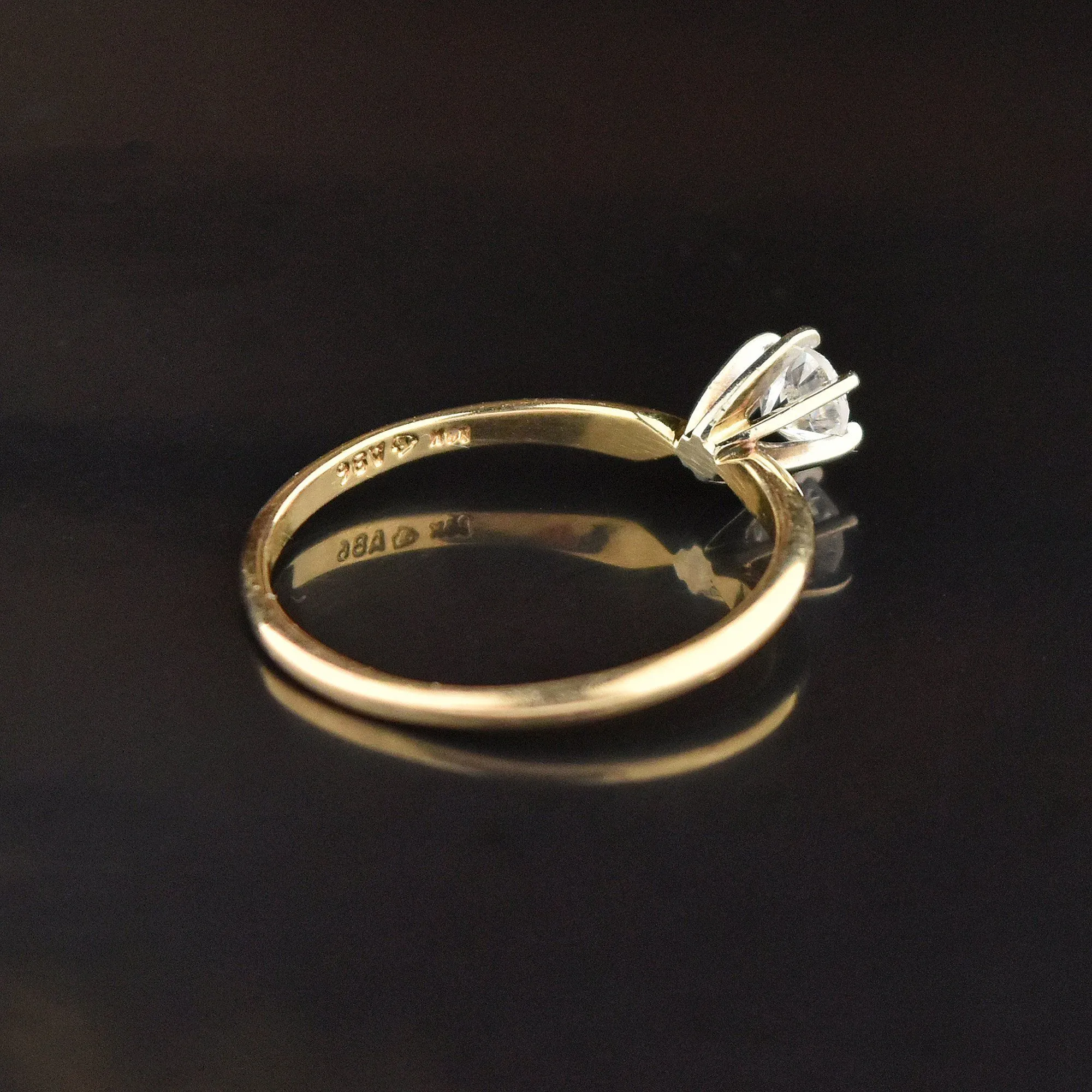 14K Gold .50 CTW Diamond Solitaire Engagement Ring