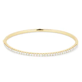 14K Gold Diamond Bangle Bracelet