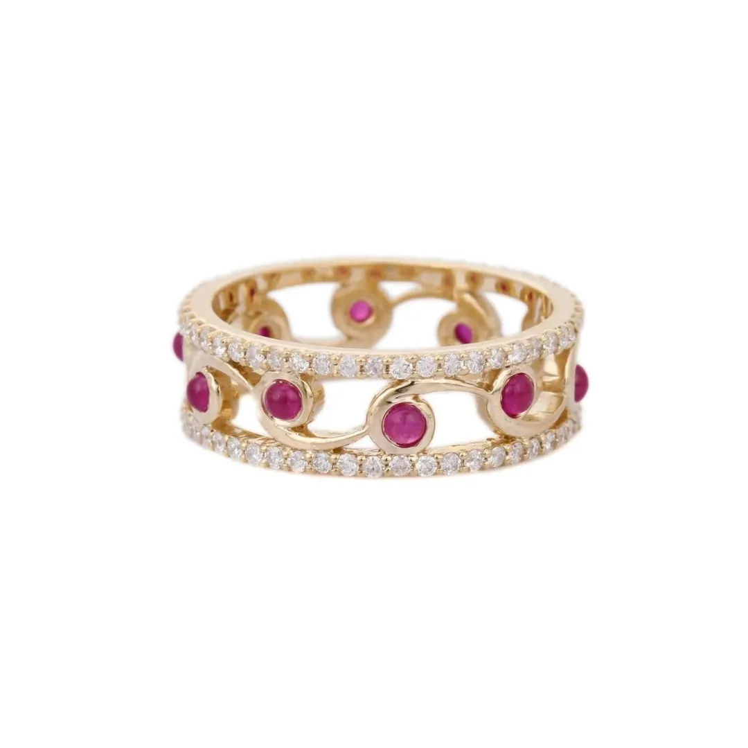 14K Yellow Gold Ruby Ring