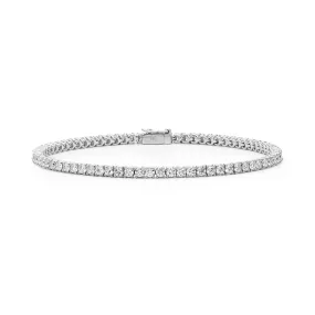 18ct Gold 3.00ct Claw Set Diamond Tennis Bracelet