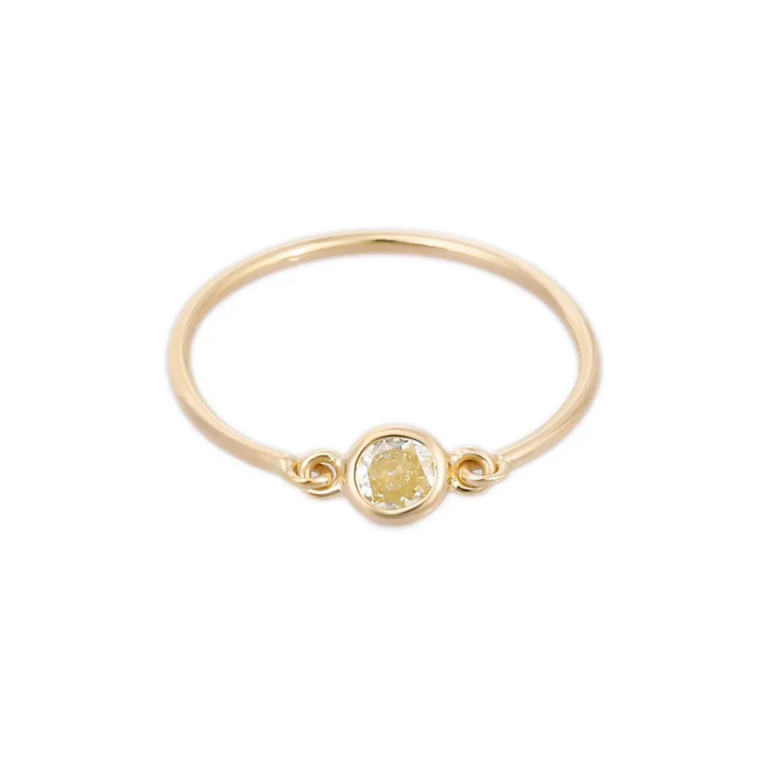 18K Yellow Gold Diamond Ring