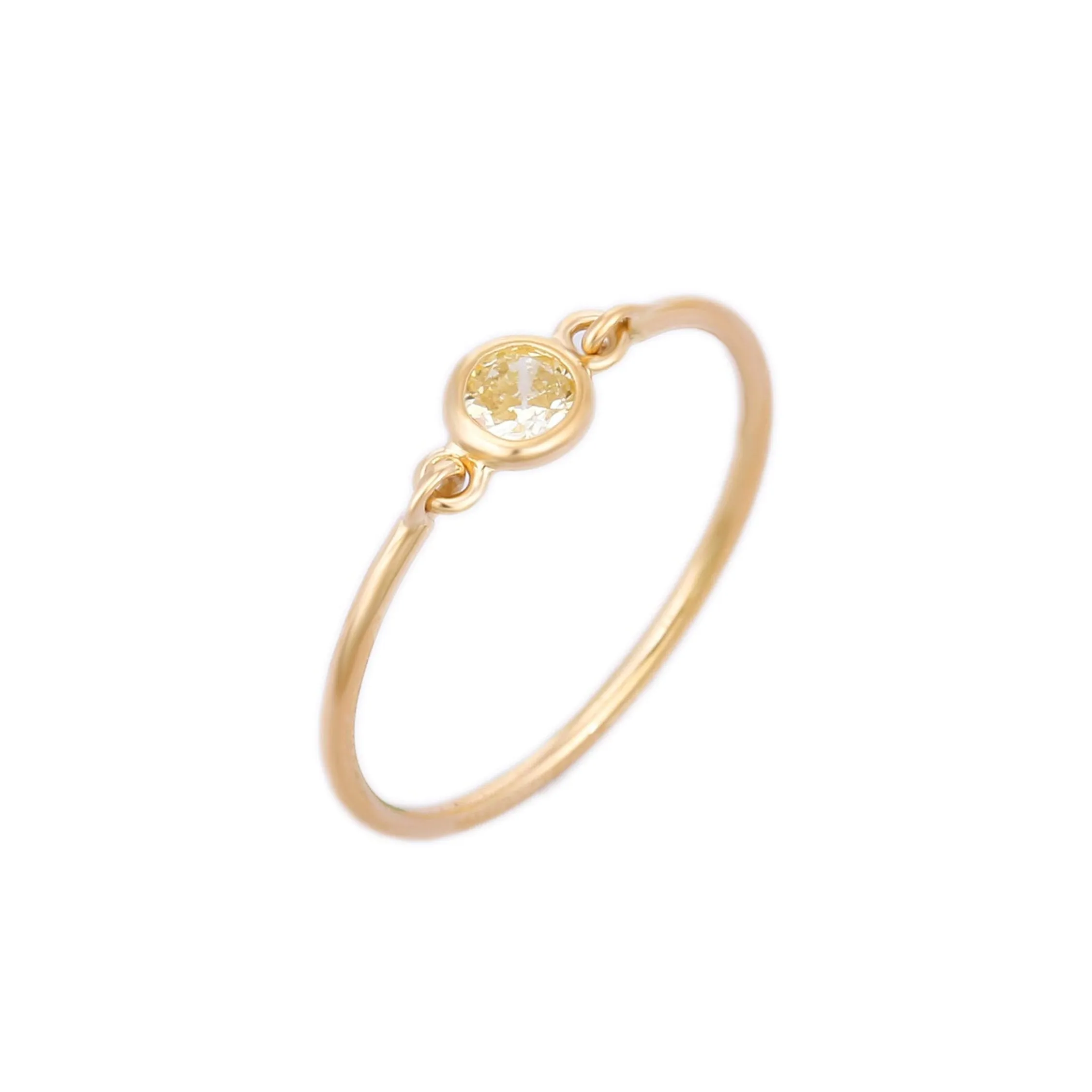 18K Yellow Gold Diamond Ring