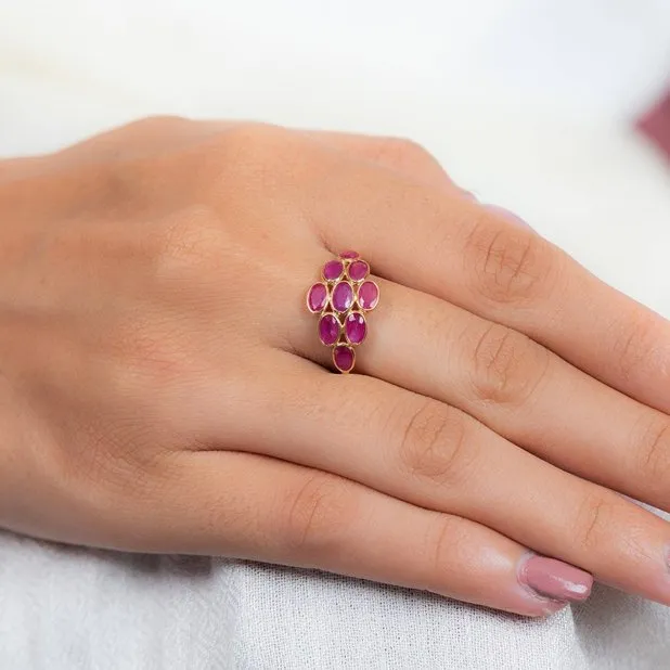 18K Yellow Gold Ruby Ring