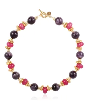 ABY Amethyst Beads Necklace | Rose & Purple