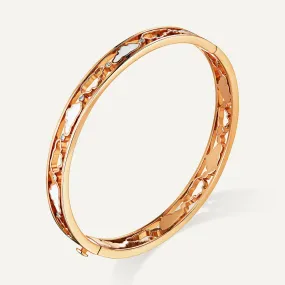 Allusia Love Enamel 18K Rosegold Bangle w. Diamonds