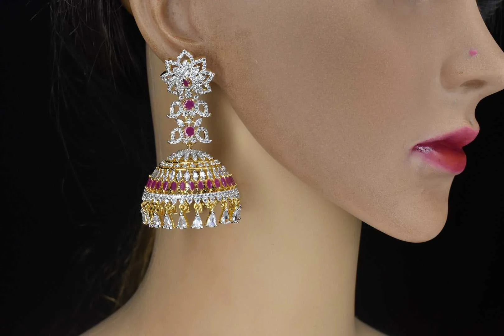 American Diamonds Jhumka