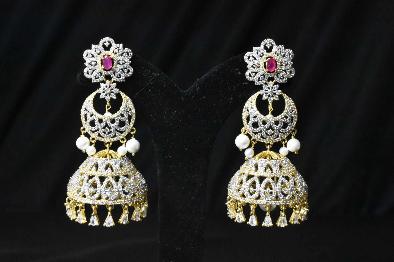 American Diamonds Jhumka