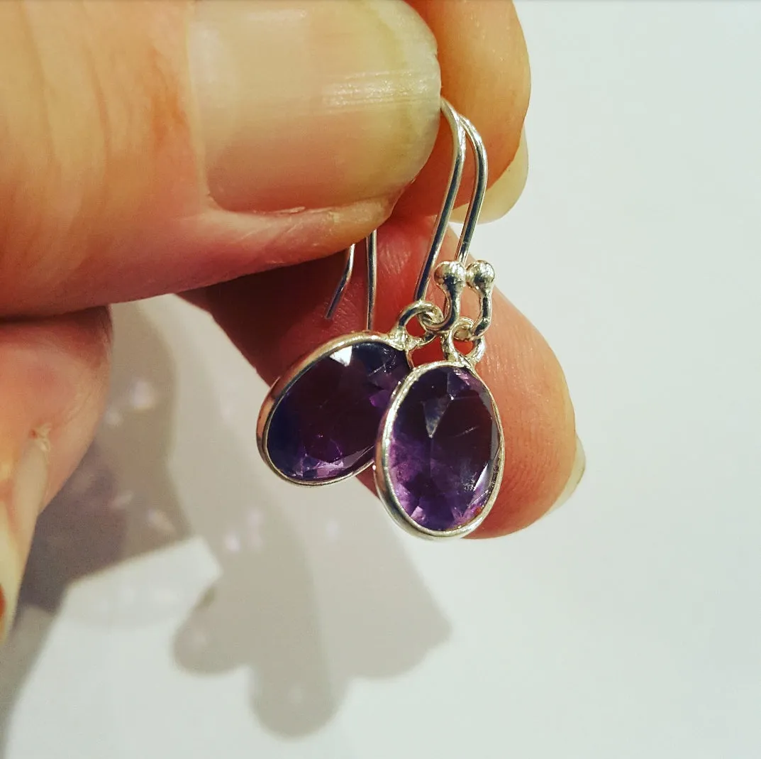 Amethyst Stone drop earrings