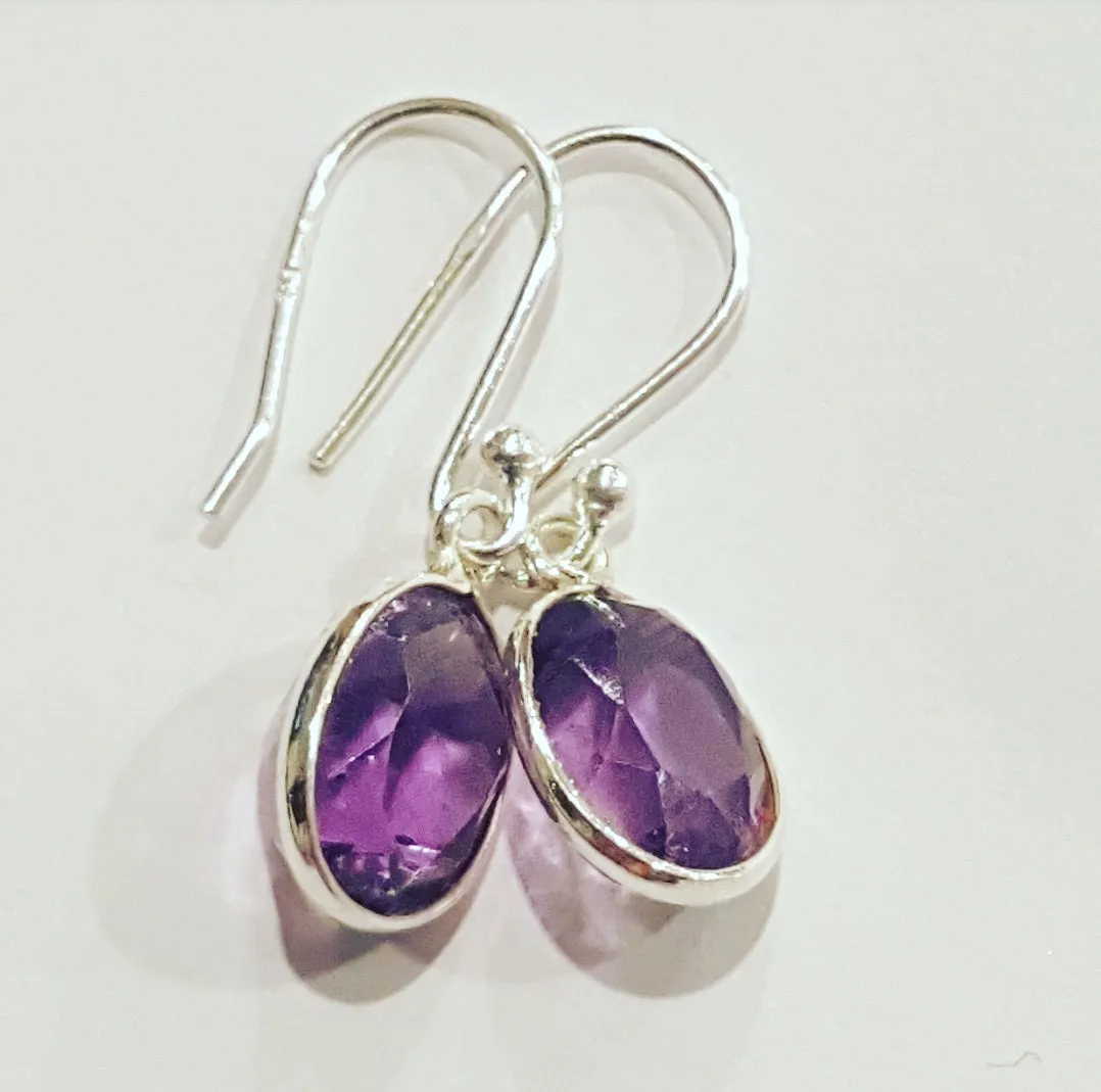 Amethyst Stone drop earrings