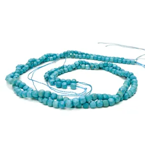 Arizona Turquoise 4mm Faceted Cubes Bead Strand