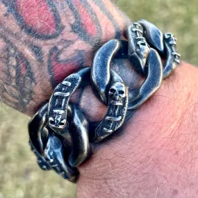 Bagger Bracelet - Skull & Dagger - Classic - 1.25 Wide - B98