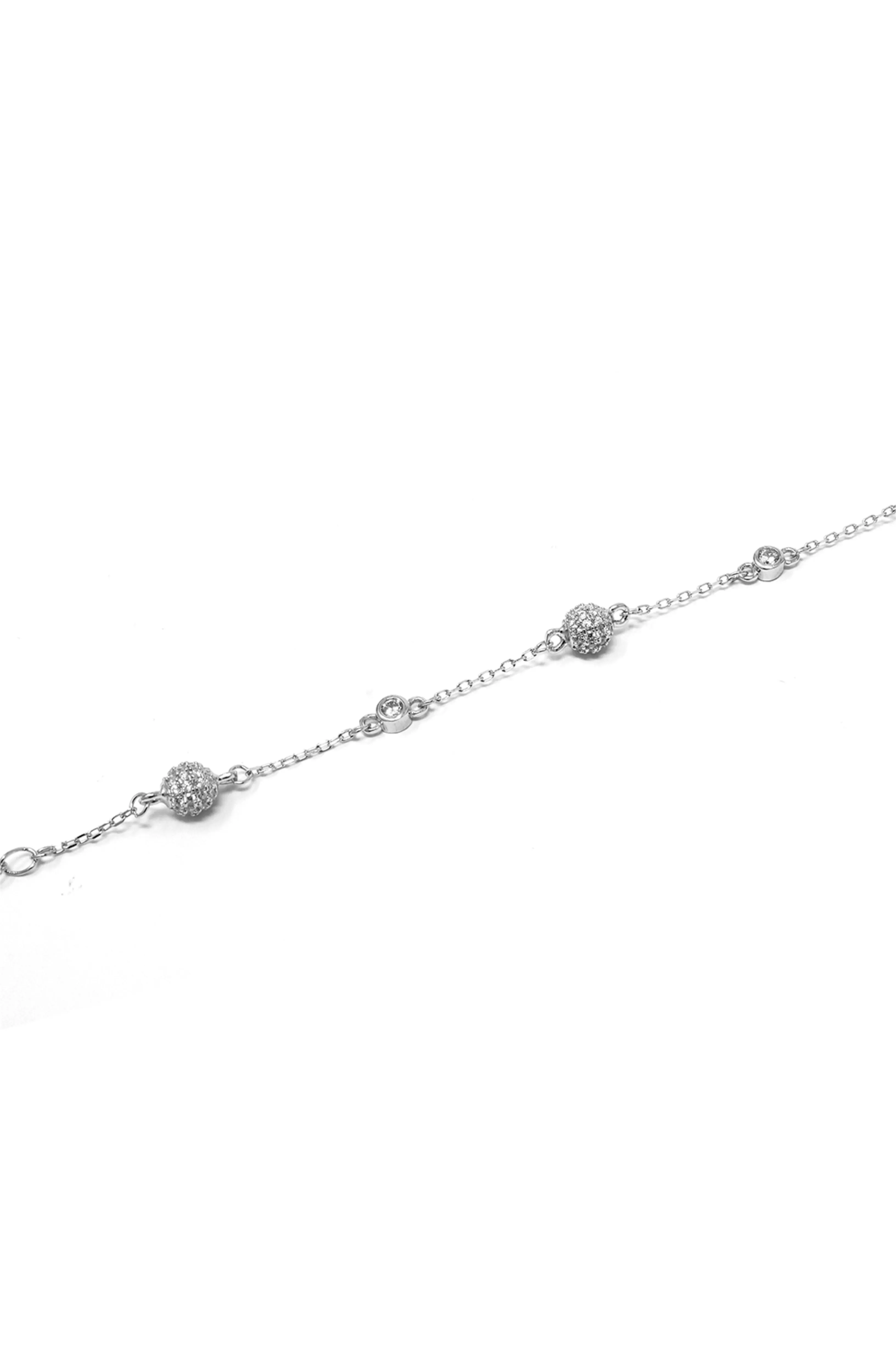 Ball Station Sterling Silver Bracelet