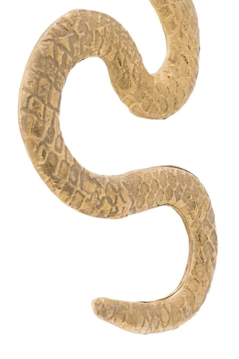 BIG SNAKE GOLD-PLATED EARRINGS