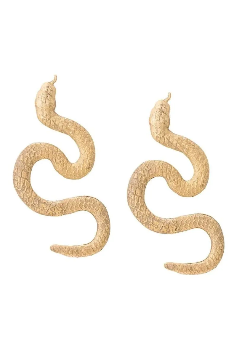 BIG SNAKE GOLD-PLATED EARRINGS