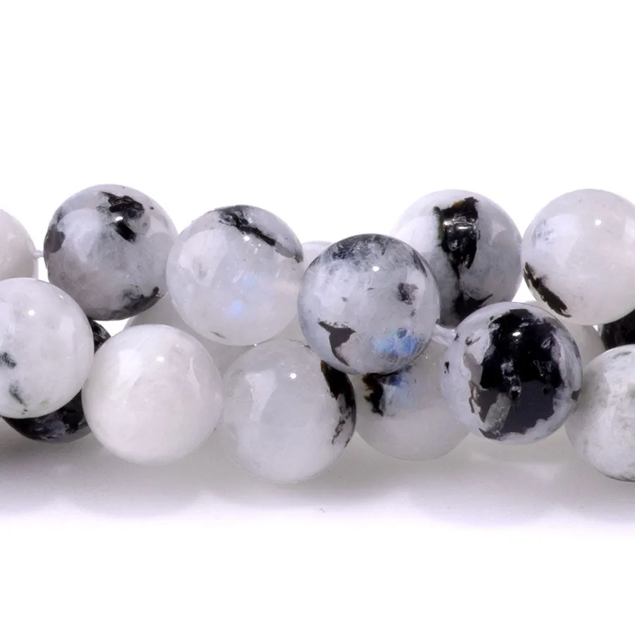 Blue Moonstone with Matrix 8mm Round - 15-16 Inch