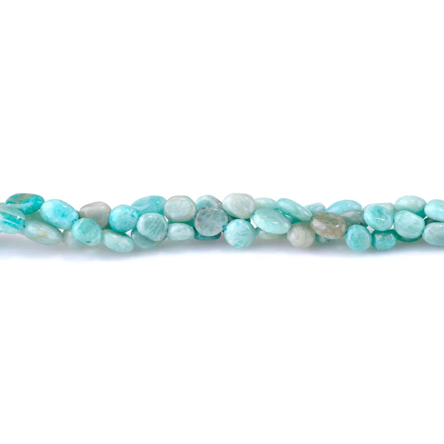 Brazilian Amazonite 7x9-8x10mm Pebble - 15-16 Inch