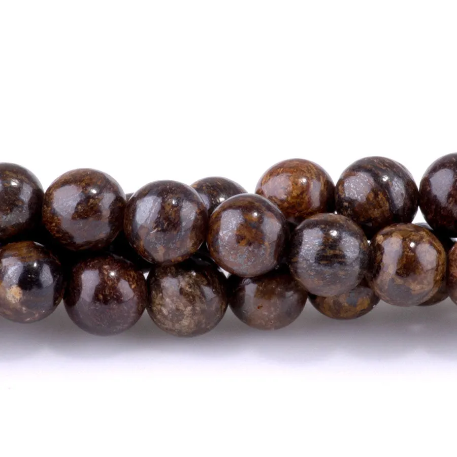 Bronzite 6mm Round - 15-16 Inch