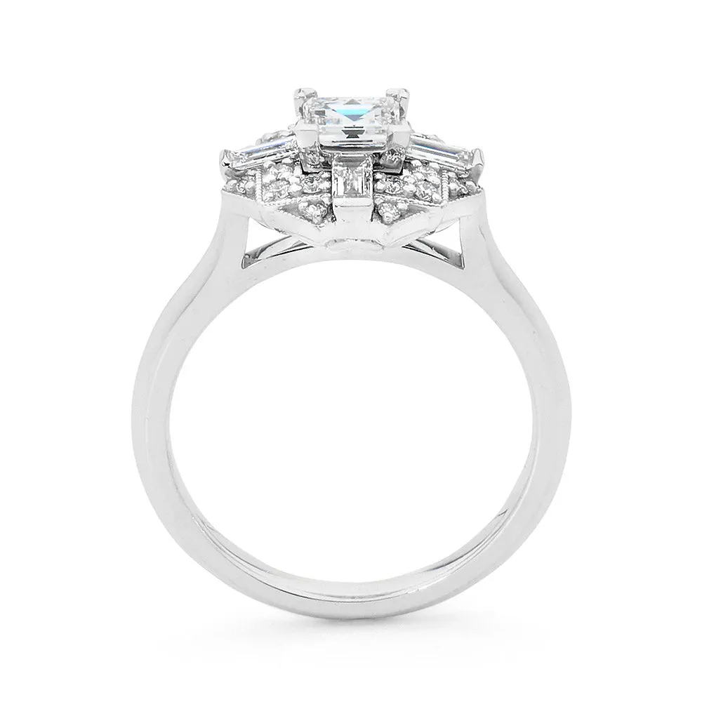 Carre Cut Diamond Ring