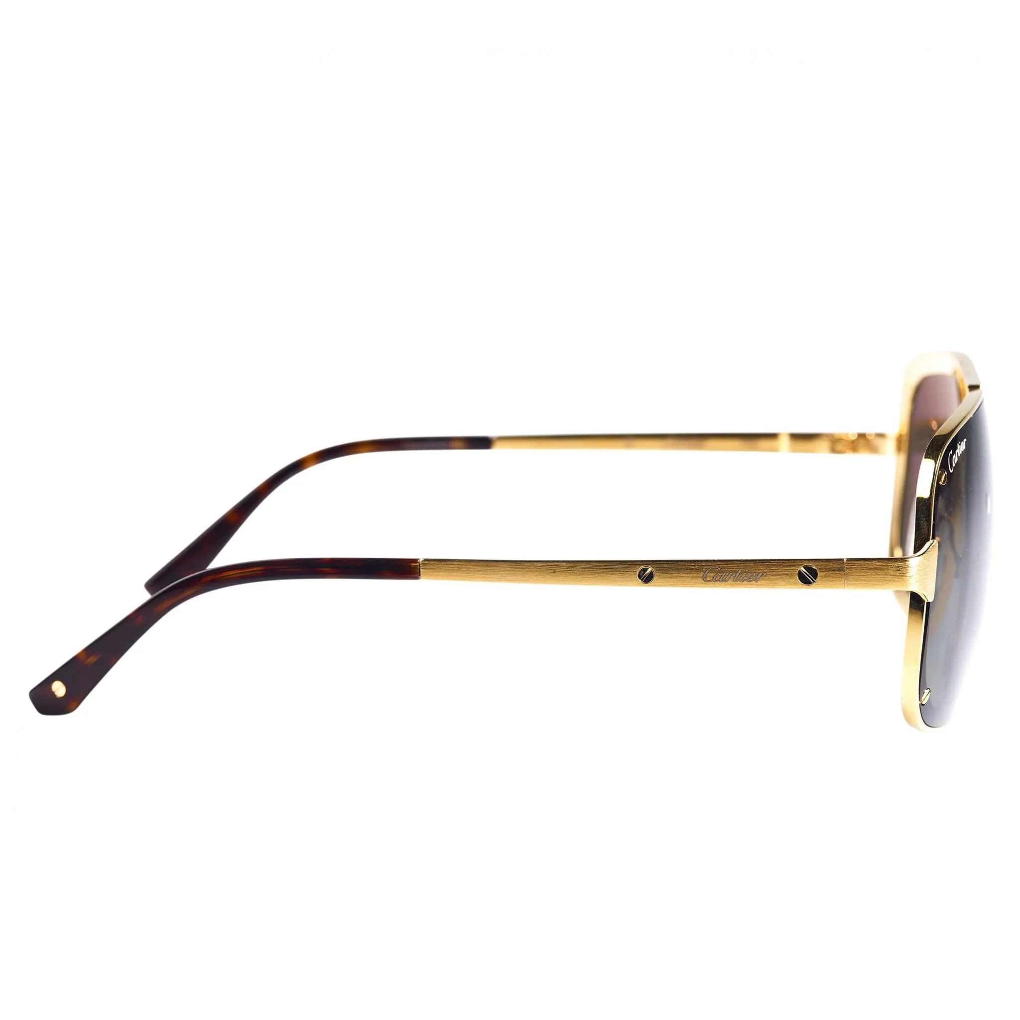 Cartier Eyewear CT0194S-002 Santos De Cartier Silver Sunglasses