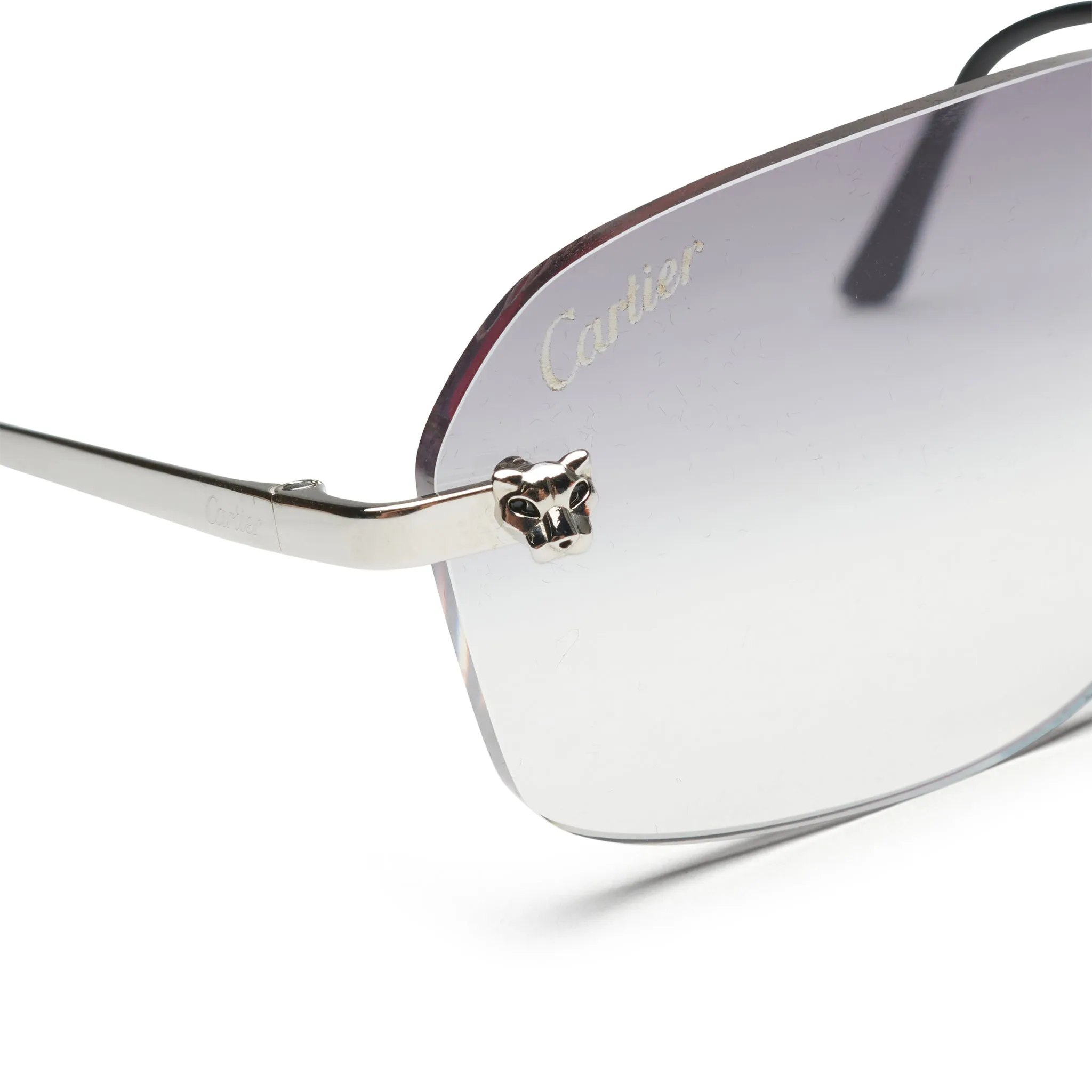 Cartier Eyewear Custom CT01480-002 Panthere De Cartier Rimless Sunglasses