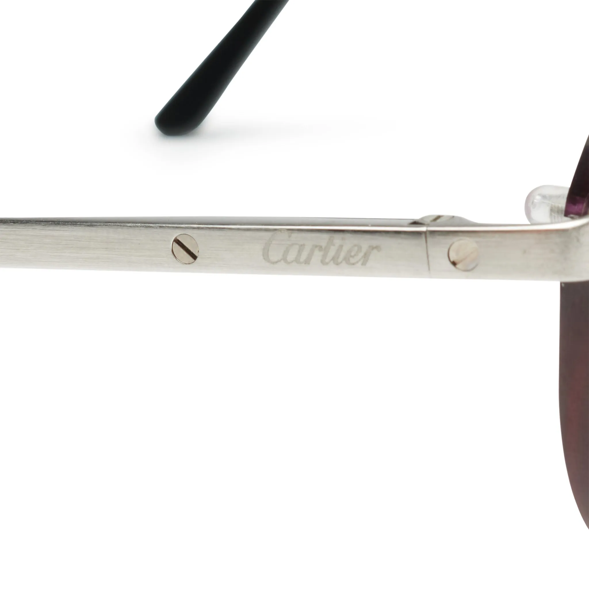 Cartier Eyewear Custom CT0167O-002 Santos De Cartier Rimless Sunglasses