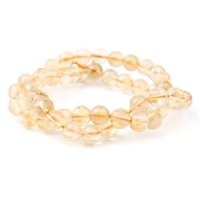 Citrine 8mm Round (Natural) A Grade - 15-16 inch