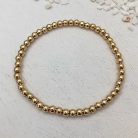 Classic 4mm Gold Fill Bead Bracelet