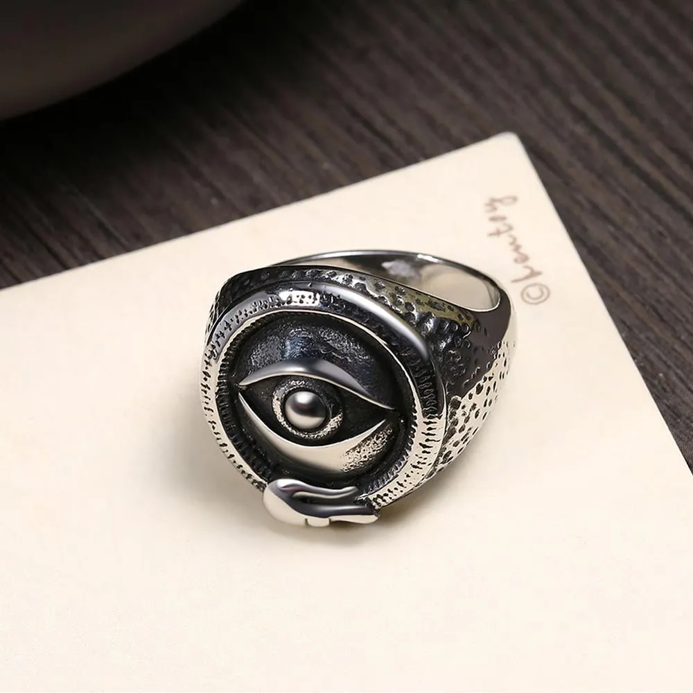 Cool Devil's Eye Design Stainless Steel Fashion Punk Ring