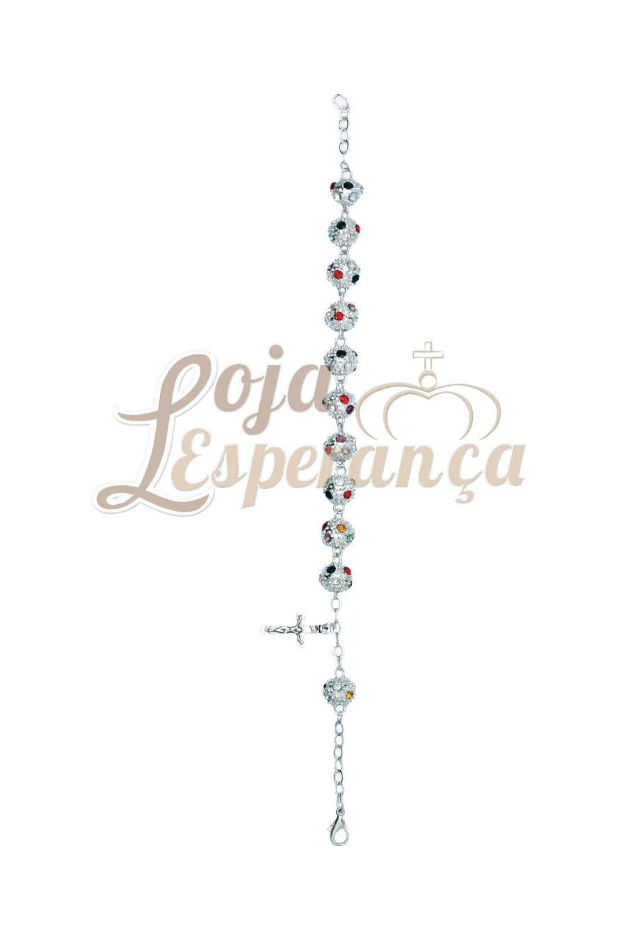 Crystals Decade Rosary Bracelet