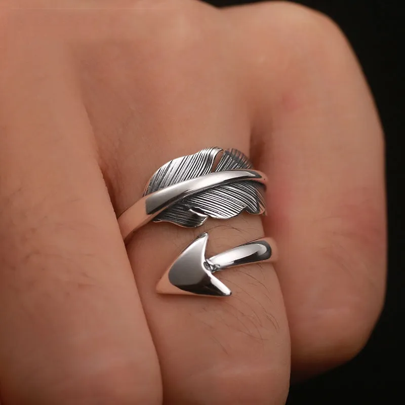 Cupid's Arrow 925 Sterling Silver Handmade Vintage Punk Rock Fashion Ring