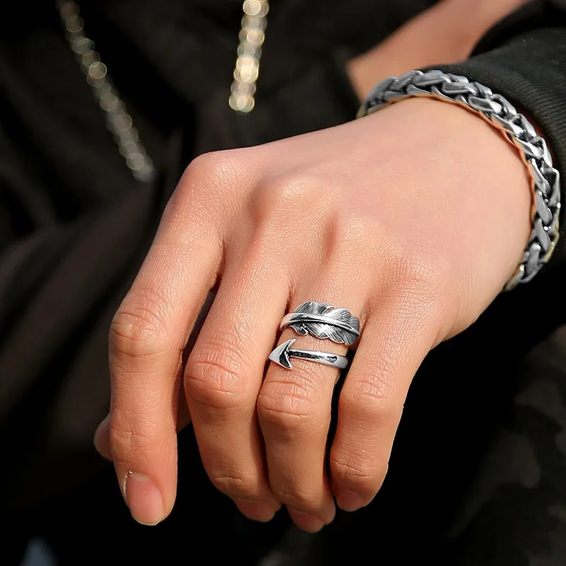 Cupid's Arrow 925 Sterling Silver Handmade Vintage Punk Rock Fashion Ring