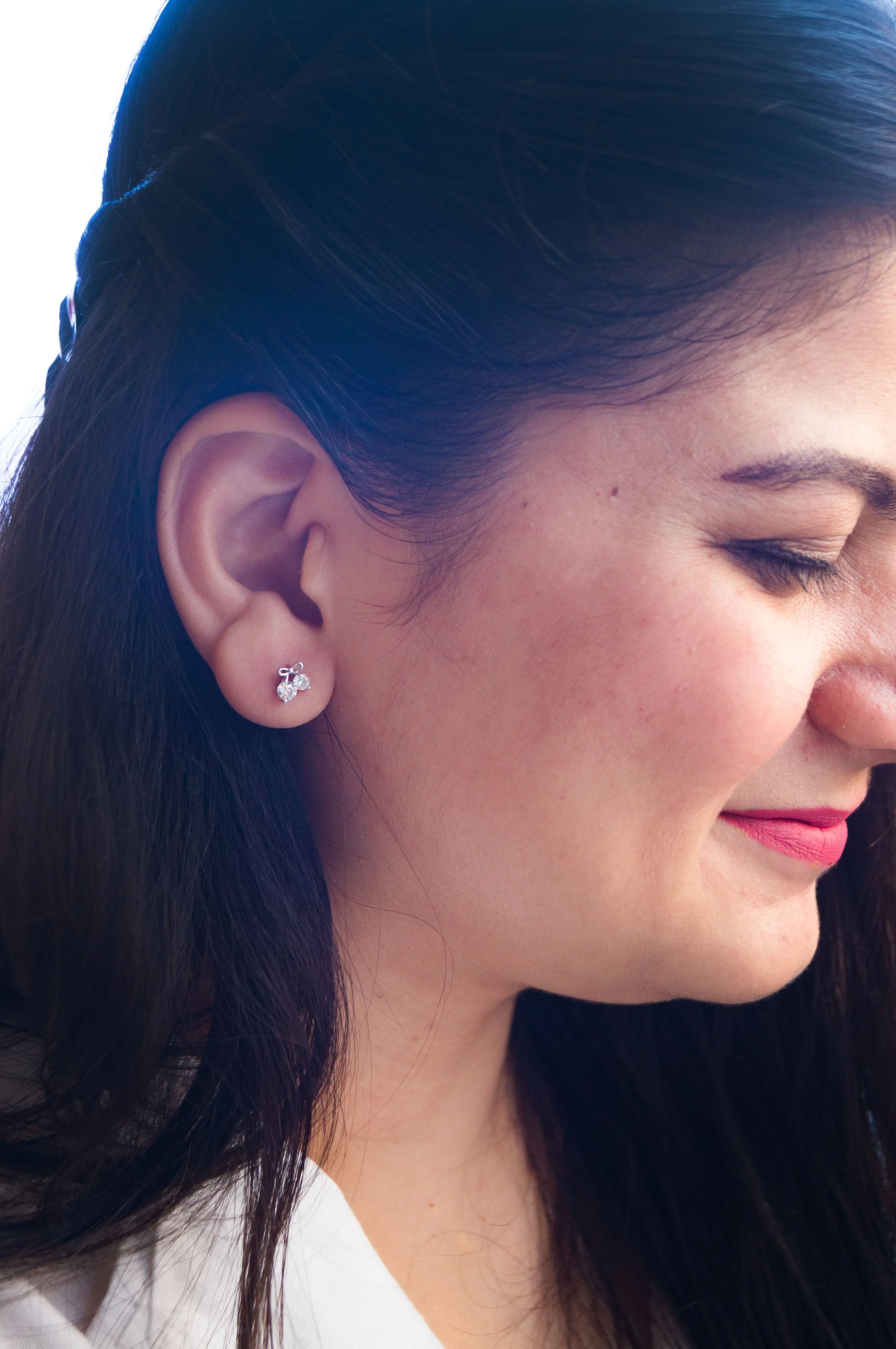 Cutie Cherries Sterling Silver Stud Earrings