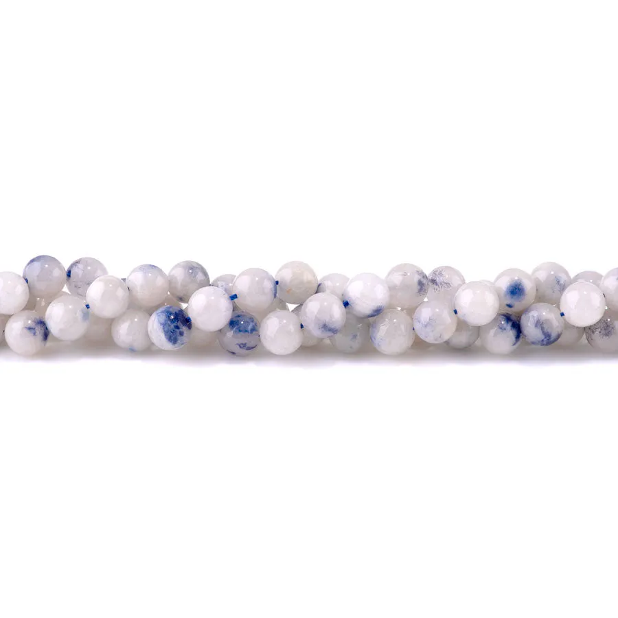 Dumortierite with Quartz 8mm Round - 15-16 Inch