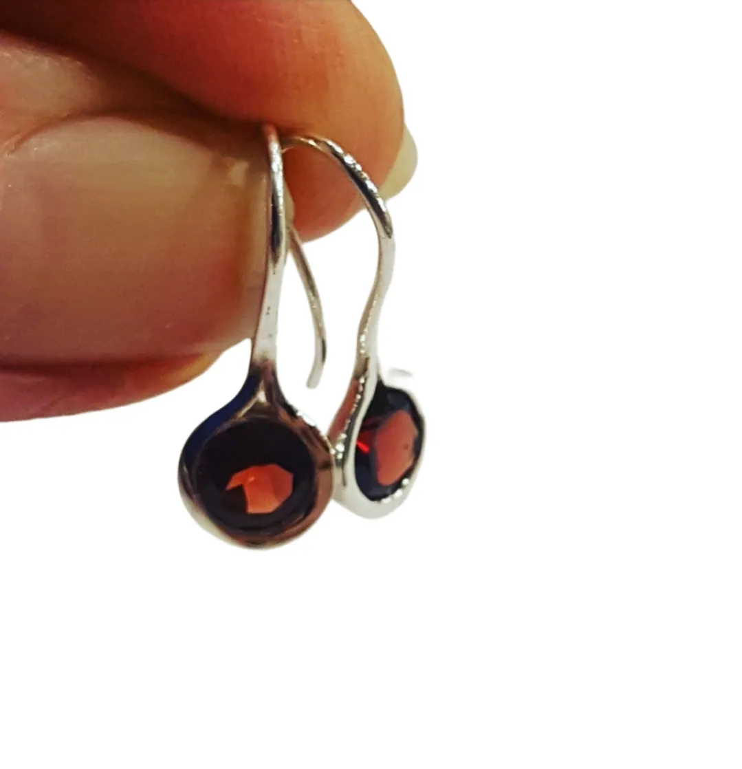 Garnet Stone drop earrings