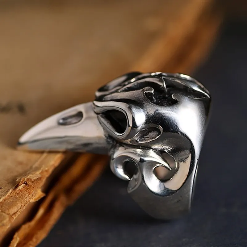 Gothic Eagle 925 Sterling Silver Punk Rock Biker Ring