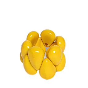 Handmade Tagua Bracelet in Yellow