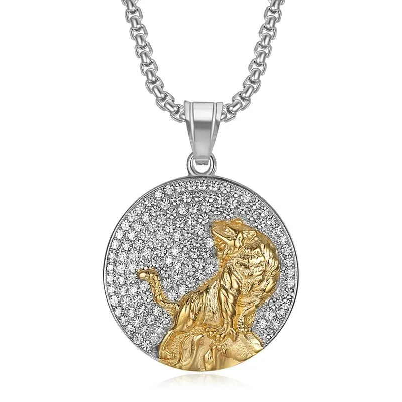 Hip Hop Tiger Zircon Pendant