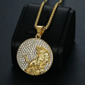 Hip Hop Tiger Zircon Pendant