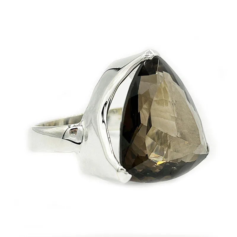 Indiana Smoky Quartz Teardrop Ring