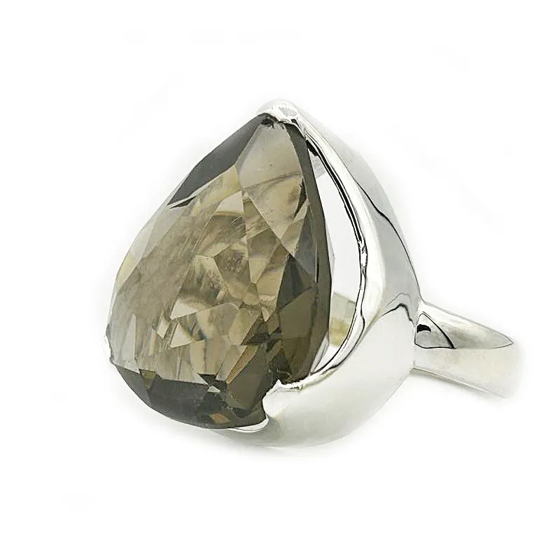 Indiana Smoky Quartz Teardrop Ring