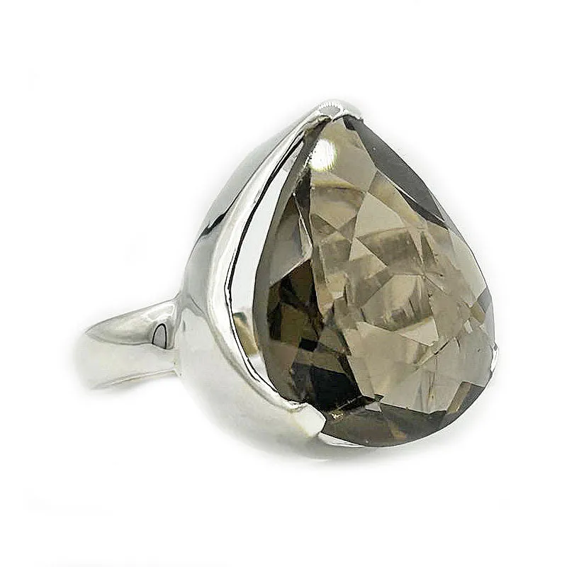 Indiana Smoky Quartz Teardrop Ring