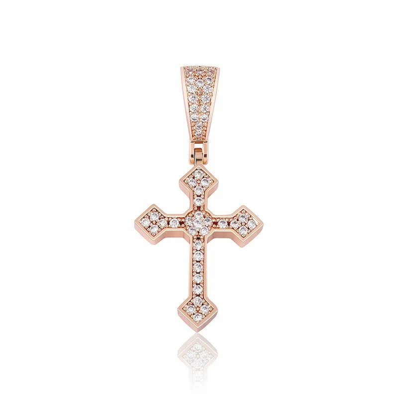 Jesus retro style cross pendant