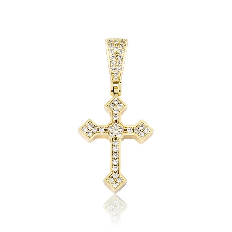 Jesus retro style cross pendant