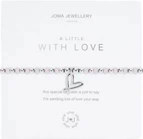 Joma Jewellery Silver / Pink A Little 'with Love' Bracelet One Size