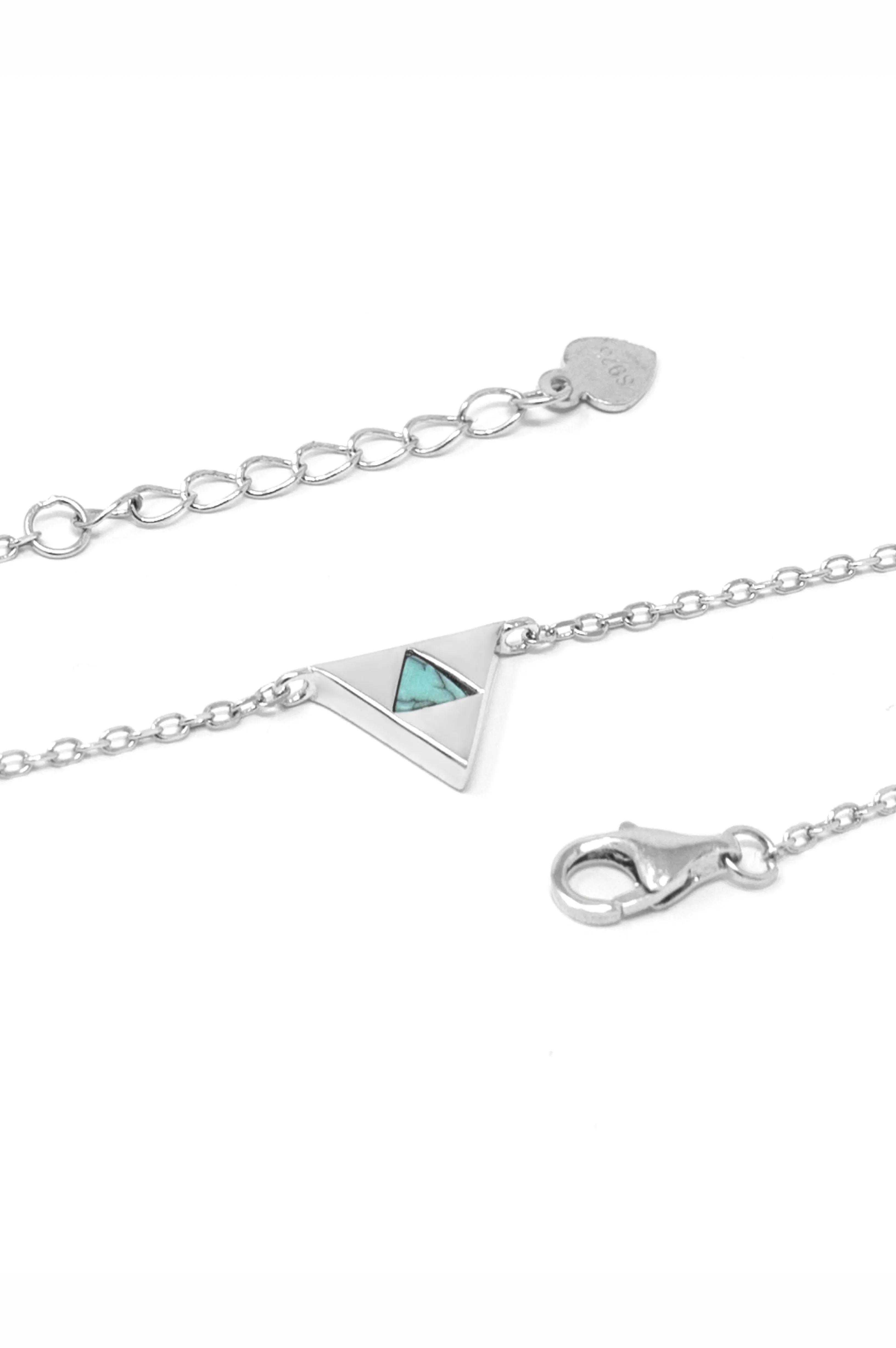 Lapiz Triangle Sterling Silver Chain Bracelet