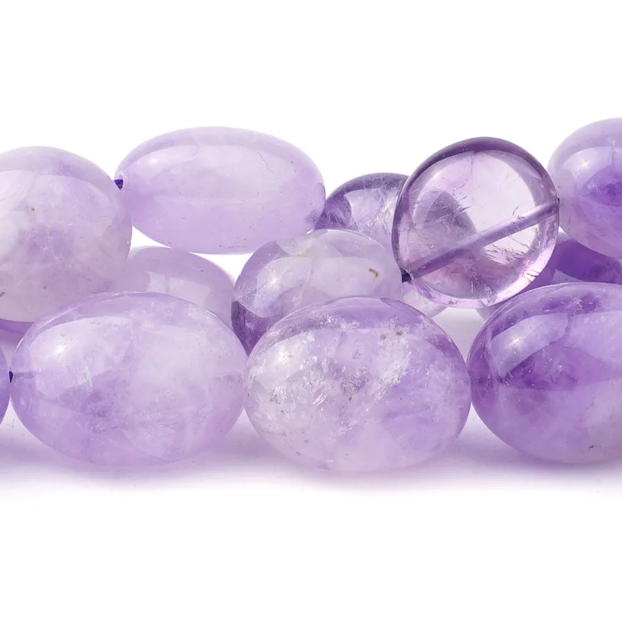 Lavender Amethyst 18-20X20-26mm Nugget Feather - Limited Editions - 15-16 inch - CLEARANCE