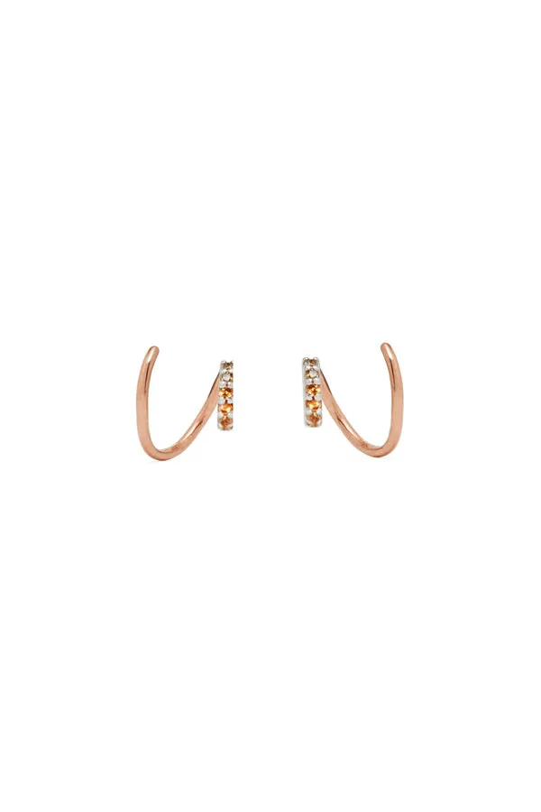 Lila Diamond Twirl, 14K Rose Gold