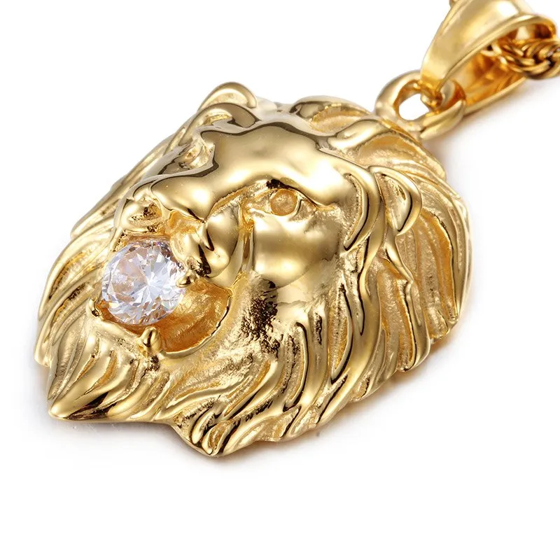 Lion & Diamond Fortune Pendant