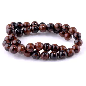 Mahogany Obsidian 10mm Round - 15-16 Inch