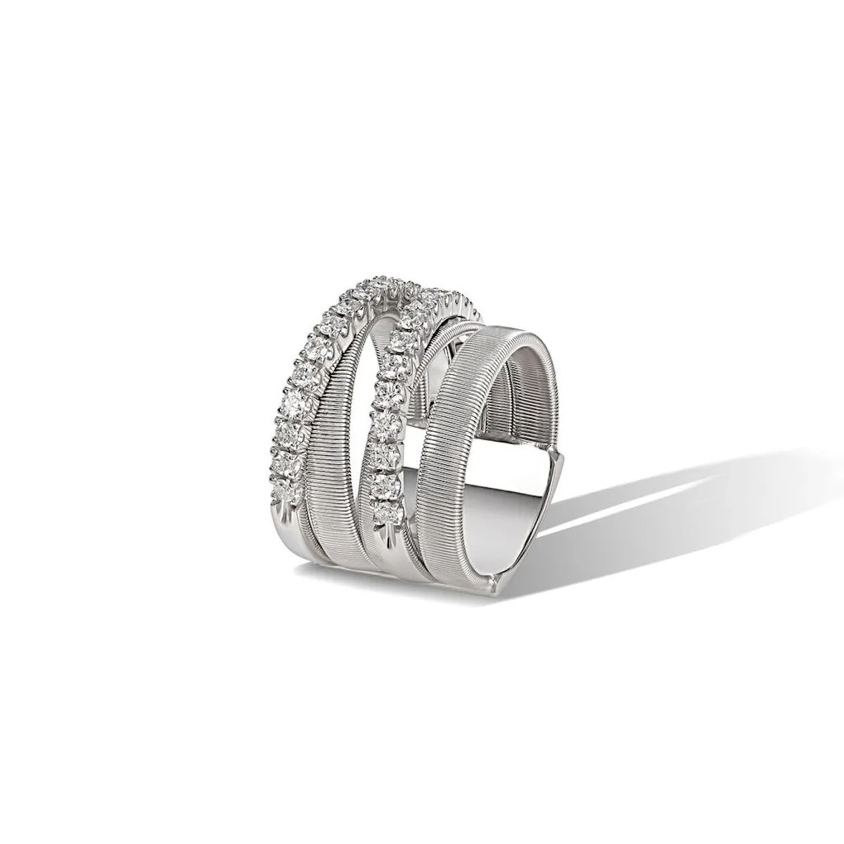 Marco Bicego Masai 5-Strand 18k White Gold Diamond Ring